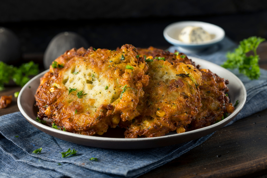 Crispy Zucchini Fritters with Truffle Parmesan