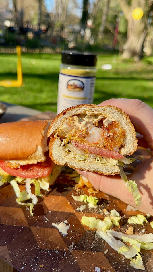 Lemon Pepper Parmesan Shrimp Po' Boy