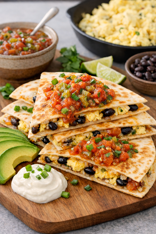 Hatch Chile Salsa Breakfast Quesadillas