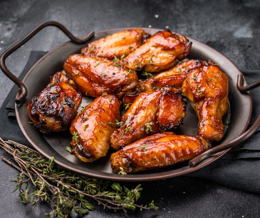 Hot Honey Chicken Wings with Italian Herb Parmesan
