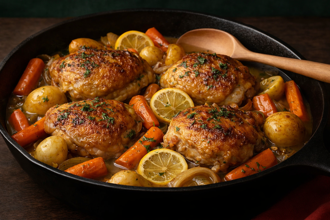 Lemon-Herb Braised Chicken - That Practically Cooks Itself