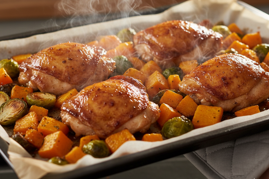 Sheet-Pan Maple-Dijon Chicken & Squash | Easy Fall Dinner