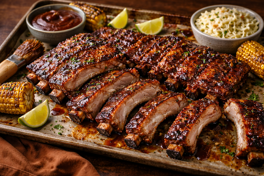 Sheet Pan Ribs with Sweet & Spicy Rub