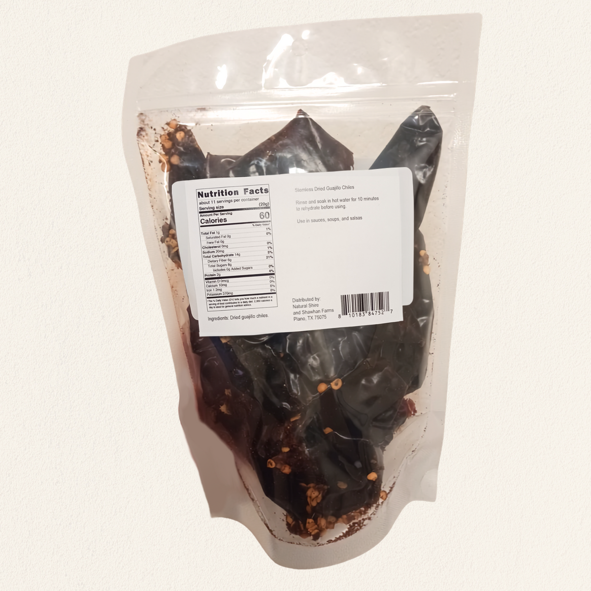 De-Stemmed Guajillo Chiles – 8 oz